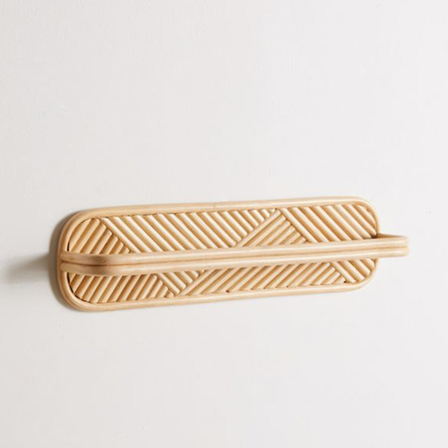 Porta Toalla Toallero Madera Rattan Natural Boho