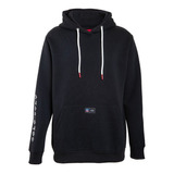 Poleron Colo Colo Urbano Hoodie Negro Kultrun Gris