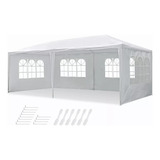 Toldo Carpa Gazebo Pergola Plegable Portable Blanco 6x3 M