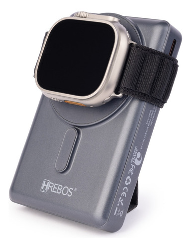 Carregador Portátil Para iPhone 12 Em Diante E Apple Watch Cor Preto