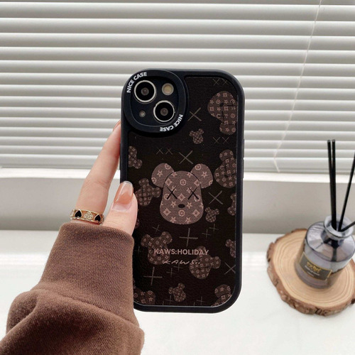 Funda De Pareja De Bearbrick De Silicona Para iPhone 13/14 J