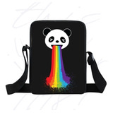 Bolsa Transversal Quadrada Panda Arco Iris Orgulho Lgbt