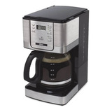 Cafetera Oster 12 Tazas Programable Jarra Vidrio - C1013 Color Gris