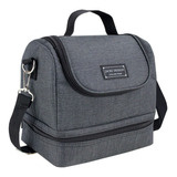 Lancheira Térmica Marmita Bolsa Fitness Academia Trabalho Cor Preto