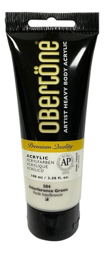 Tubo Pintura Acrilica Profesional Obertöne Heavy Body 100ml Color 204 Verde Interferencia