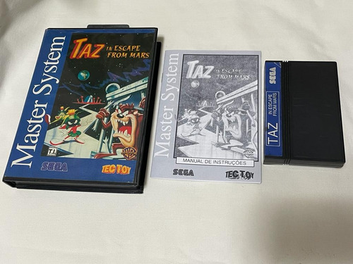 Master System : Taz In Scape From Mars Caixa E Manual Repro