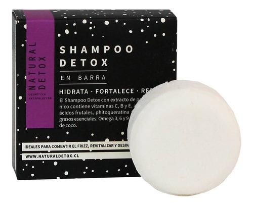 Shampoo Detox Hidratante En Barra 70 G  Natural Detox