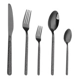 Cuchillo, Tenedor, Cuchara, Diseño De Piedra, Acero