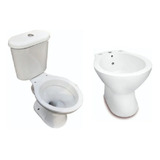 Combo Inodoro Largo + Mochila + Bidet 3 Agujeros- Domani .gk