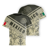 Playera Con Diseño Mexicano, Camuflado