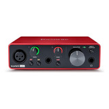 Interfaz De Audio Focusrite Scarlett Solo 5v Roja 3.ª  Gen