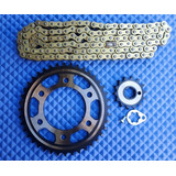 Kit De Sprocket Yamaha Fz16 +cadena Dorada Reforzada 