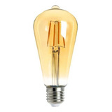 Bombillo Led Filamento 6w Pera Tipo Vintage Golden 2200k Color De La Luz Cálido