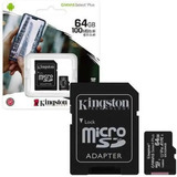 Memoria Micro Sd Kingston 64gb Canvas Plus Clase 10 100mb/s