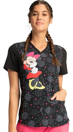 Chaqueta Minnie Cherokee Tooniforms Disney Usa Spandex Negra