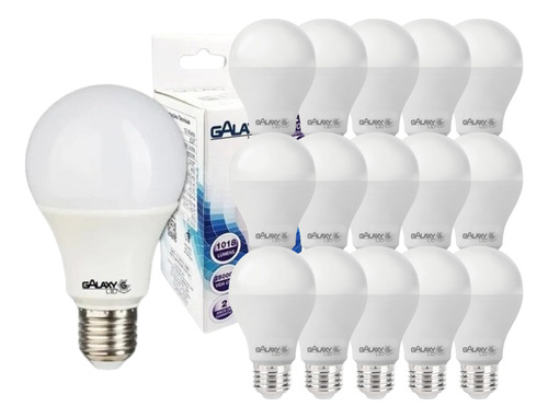 Kit C/ 15 Lâmpadas Led 12w 6500k Luz Branca Biv E27 Galaxy