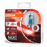 Kit 2 Lampara H4 Osram Night Breaker Laser +150% 12v 60/55w