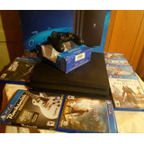 Ps4 Playstation 4 Pro - 1 Tb + 1 Joystick + 8 Juegos