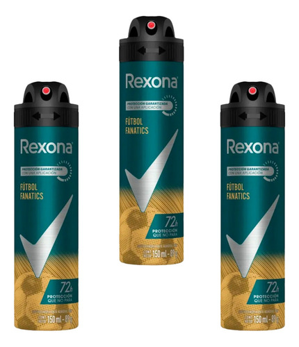 Desodorante Rexona Antitranspirante Fútbol Fanatics 150ml