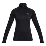 Polerón Mujer Under Armour 1/2 Zip Ua Tech Negro