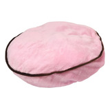 Cama Reforzada Redonda Rosa 55cm De Diámetro