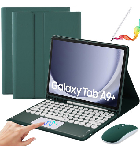 Funda Con Teclado+mouse+lápiz Para Galaxy Tab A9plus 11'' Ñ