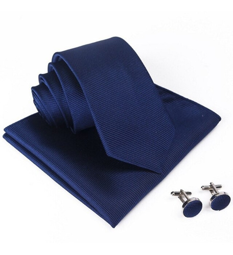 Set Corbata, Pañuelo, Colleras, Elegante Juvenil Lujo Slim