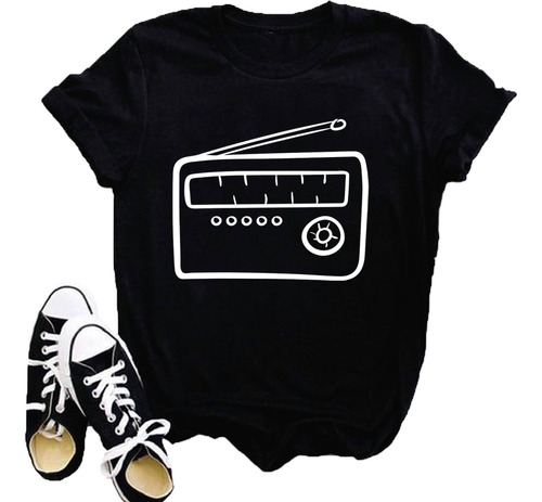 Remera 100% Algodón Equipo Radio Musica Parlante Retro #01