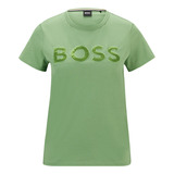 Playera Boss De Mujer Corte Regular Fit En Punto De Algodón