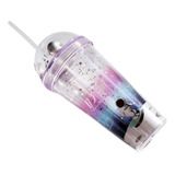 Vaso Pitillo Doble Pared Astronautas Con Luz Libre Bpa 