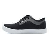 Zapatilla De Lona Negra Y Gris Toluca Hombre Rave