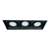 Spot  De Embutir Led Ar111 Negro Con 3 Lamp Osram 12w