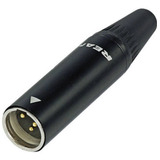 Conector Tiny Xlr Rean Macho Negro Rt4mc-b