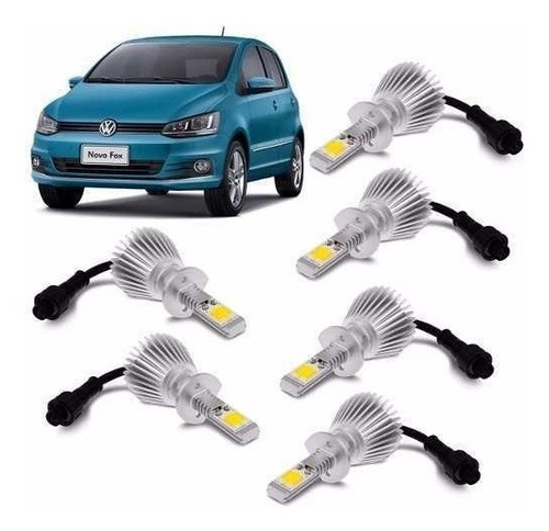 Kit Super Led Fox 2010 2011 2012 2013 Farol E Milha 6000k