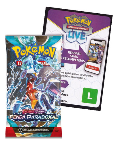 100 Código Digital Pokémon Tcg Live Fenda Paradoxal