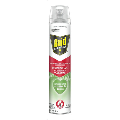 Insecticida en Aerosol Raid Essentials Mata Insectos Rastreros 400ml | MercadoLibre