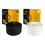 Combo: 2 Rollos Cal. 12 Negro Y Blanco Cable Thw 100m
