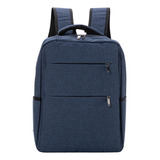 Mochila Para Notebook Executiva Até 17 Polegadas Cor Azul Desenho Do Tecido Liso