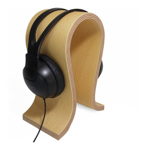 Suporte Headphone, Headset Gamer Em Madeira Tipo Marfim