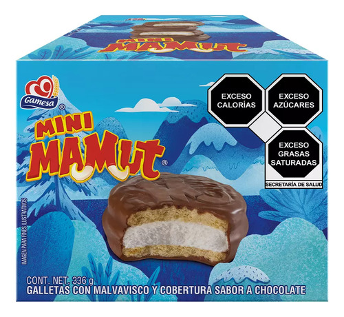 28 Pack Galletas Mini Mamut Marca Gamesa De 12 Gr Cada Uno 