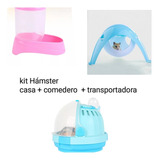 Kit Hámster  Transporta +casa+comedero 