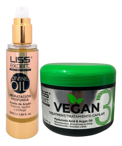 Promo Liss Expert Alisado Vegano 250ml + Divine Argan Oil
