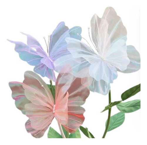 Decoración De Fiesta Con Mariposas En 3d, 3 Piezas De 50 Cm