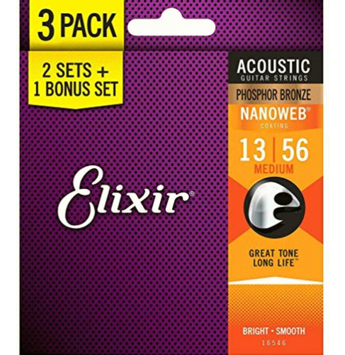 Elixir® Strings 16546 Cuerdas De Guitarra Acústica De