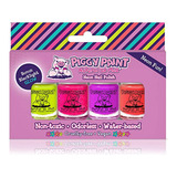 Set Esmaltes Piggy Paint Neon Con Luz Negra.