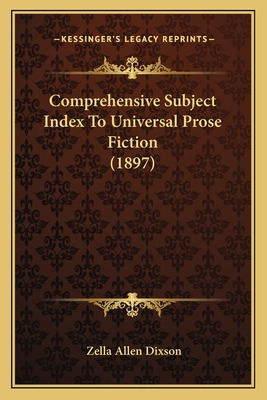 Libro Comprehensive Subject Index To Universal Prose Fict...