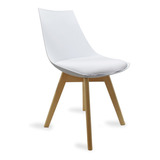 Silla Moderna Minimalista Blanca 4pzas Comedor Oficina Sala