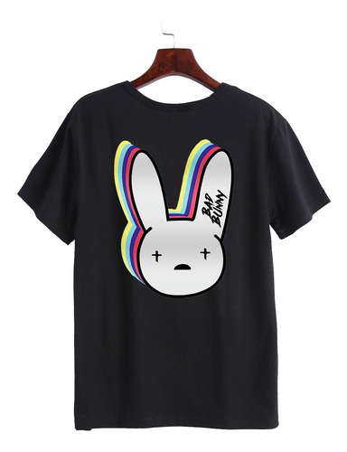 Remera Bad Bunny Logo #2 Algodón Premium -adultos Y Niños
