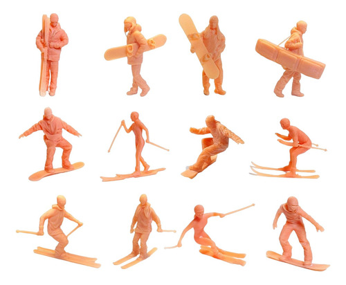 Mini Figuras De Esquí Diseño De Paisaje De Paisaje Para 64