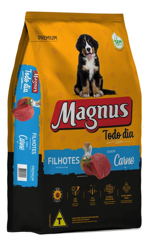 Ração Magnus Cães Filhotes Sabor Carne 20kg
